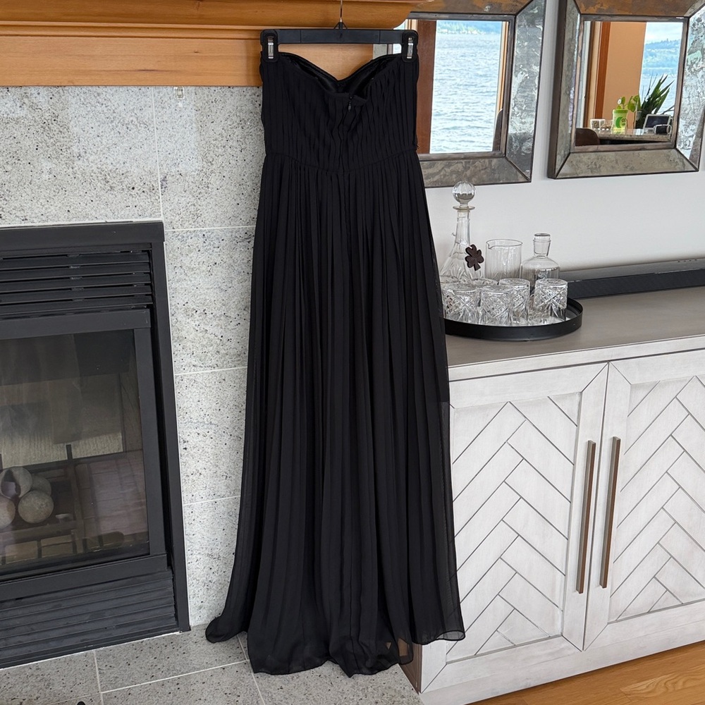 Miss Sixty Strapless Black Pleated Maxi Gown - Picture 9 of 9